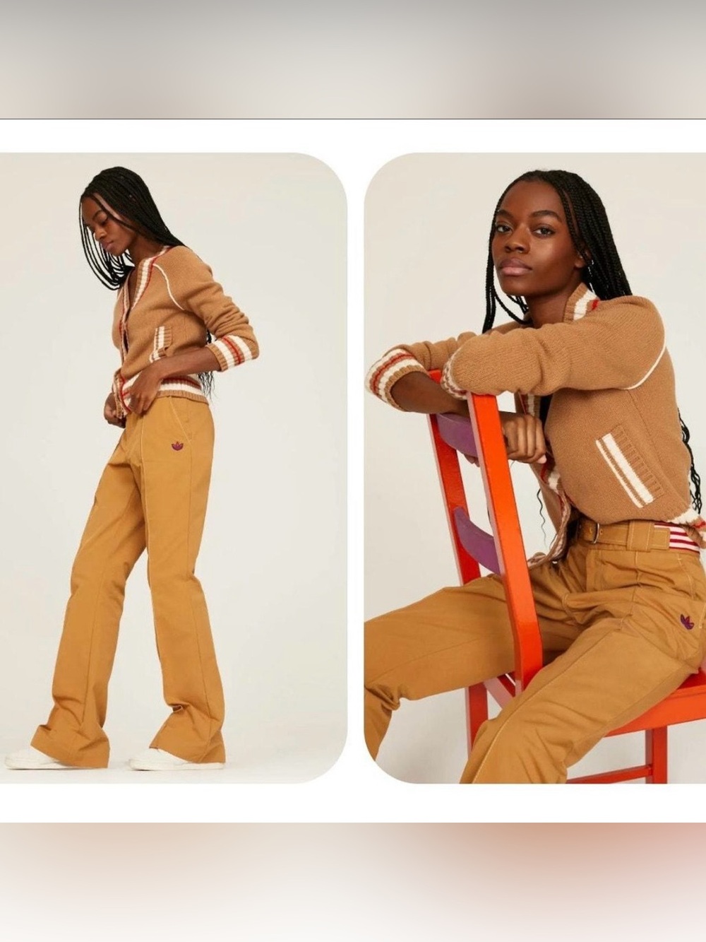 NWT Wales Bonner X Adidas Chino Pants Mesa ORIGINAL Women's S Patriotic Preppy